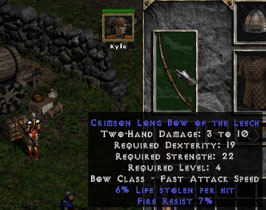 crimson long bow of the leech