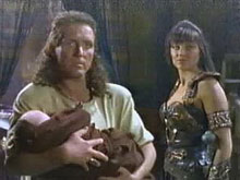 xena, gregor, with baby