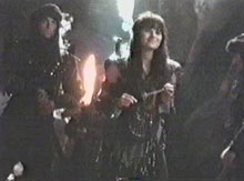 evil xena raids a village