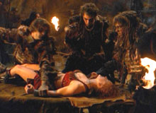 gabrielle being treated by cannibals